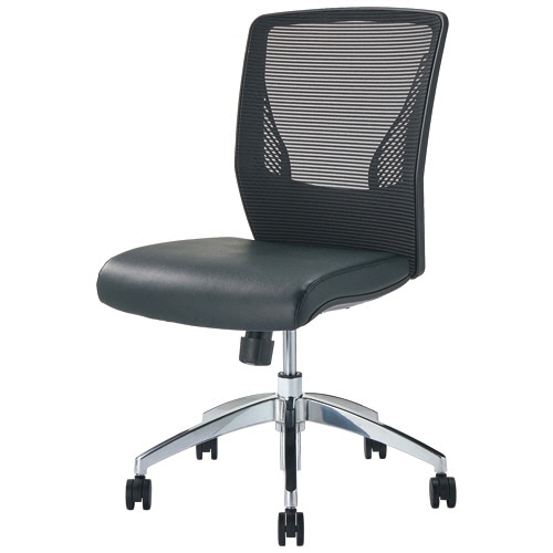 オカムラ VILLAGE VCM1チェア 肘なし PVCレザー ブラック 8VCM1A-PB90 1脚