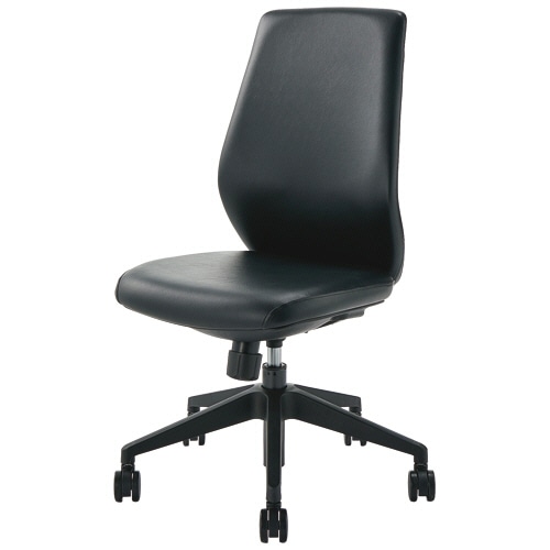 中央可鍛工業 レクチェ ハイバック 肘なし PVCレザー ブラック NC-210V-BK 1脚