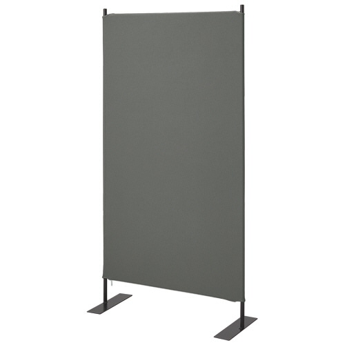 ルガテ スクリーンパーティション ブラックフレーム 幅800×奥行350×高さ1600mm グレー HPF0704-80BGY 1台