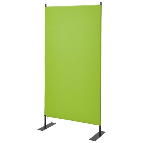 ルガテ スクリーンパーティション ブラックフレーム 幅800×奥行350×高さ1600mm グリーン HPF0704-80BGR 1台