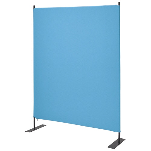 ルガテ スクリーンパーティション ブラックフレーム 幅1200×奥行350×高さ1600mm ブルー HPF0704-12BBL 1台