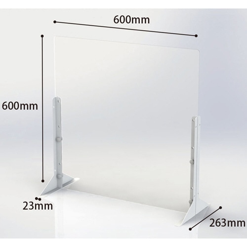 ナカバヤシ アクリルパーティション クリア 幅600×高さ600mm PTS-AC6060CR 1台