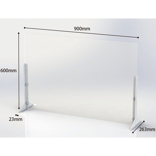 ナカバヤシ アクリルパーティション クリア 幅900×高さ600mm PTS-AC9060CR 1台