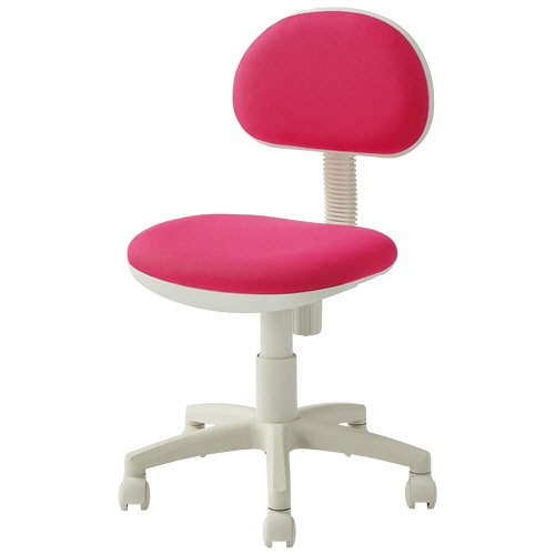 ルガテ オフィスチェア ホワイトシェル 肘なし ピンク HPF0103-WPK 1脚