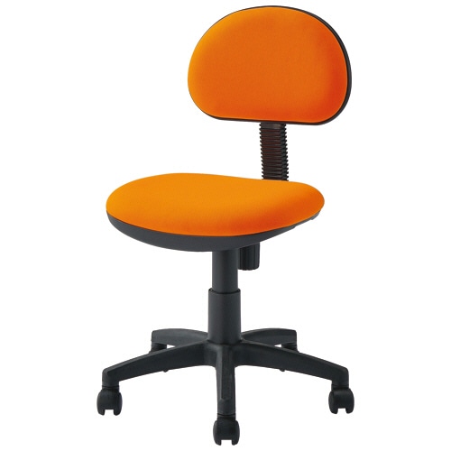 ルガテ オフィスチェア ブラックシェル 肘なし オレンジ HPF0103-BOR 1脚