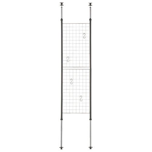 YAMAZEN 突っ張りパーテーション 幅450×奥行50×高さ1665-2955mm マットブラック SP-45(MBK) 1台