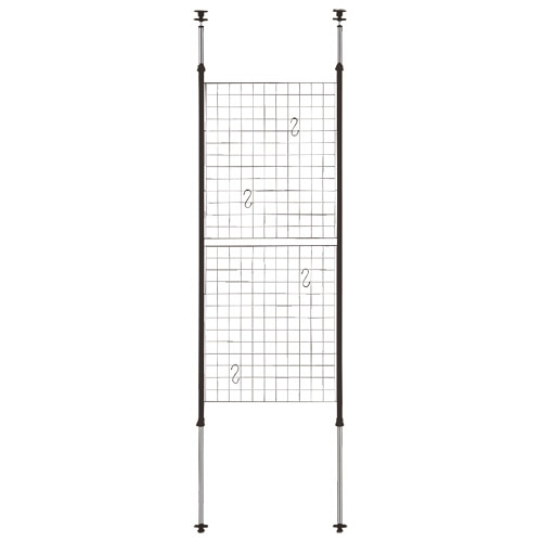 YAMAZEN 突っ張りパーテーション 幅600×奥行50×高さ1665-2955mm マットブラック SP-60(MBK) 1台