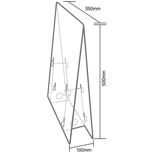 アーテック 飛沫防止 透明パーテーション 小 1.0 幅350×奥行100×高さ500mm 051078 1セット(30枚)