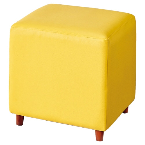 ルガテ ブロックソファ スクエア 幅400×奥行400×高さ400mm イエロー HPF0406-005YE 1台