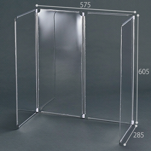 アスカ 折り畳み透明パーテーション M VGP60 1枚