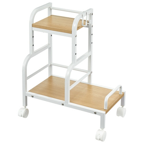 YAMAZEN デスク下ワゴン バッグ・靴収納付 幅500mm ナチュラル/アイボリー MUDB-50(NA/IV) 1台