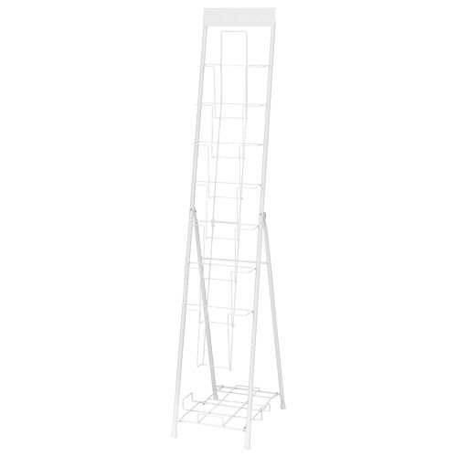 YAMAZEN パンフレットスタンド 1列 マットホワイト DPS-71(MWH) 1台