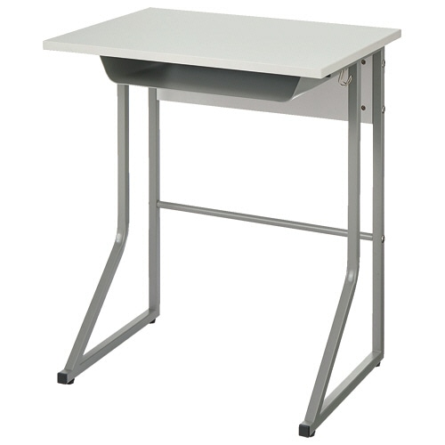 コンパクト研修用デスク ループ脚 オフホワイト 1台