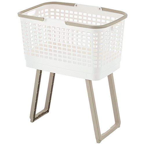 ヒマラヤ化学　もっと腰らくバスケット　ワイド　ホワイトグレー　１個