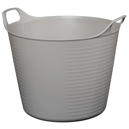 ヒマラヤ化学　やわらかバスケット　丸　Ｍ２６型　グレー　１個