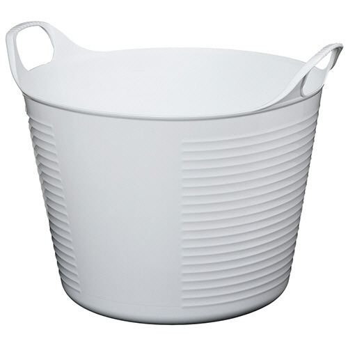 ヒマラヤ化学　やわらかバスケット　丸　Ｌ３５型　ホワイト　１個