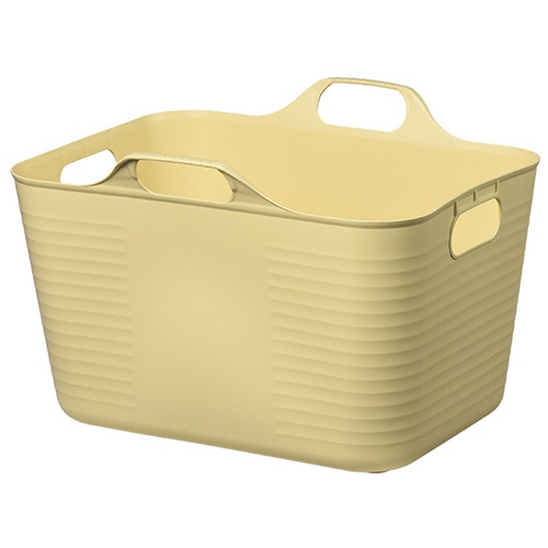 ヒマラヤ化学　やわらかバスケット　角　Ｍ型　イエローベージュ　１個