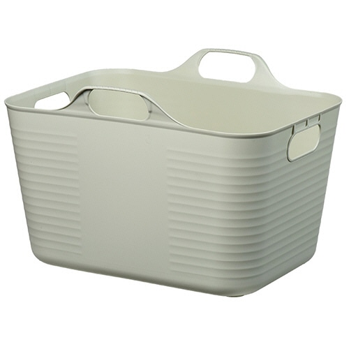 ヒマラヤ化学　やわらかバスケット　角　Ｍ型　ライトグリーン　１個