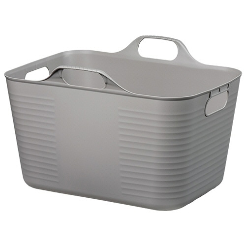 ヒマラヤ化学　やわらかバスケット　角　Ｍ型　グレー　１個