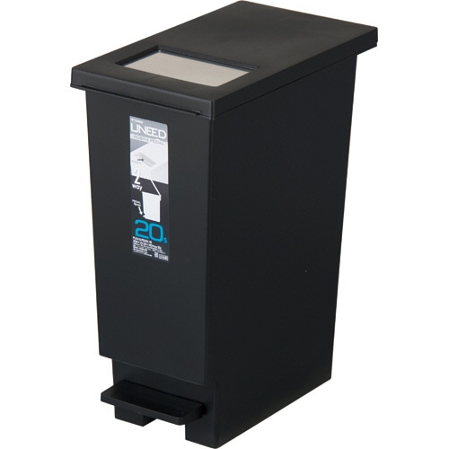 新輝合成 ユニード プッシュ&ペダル 20L ブラック DS-988-980-7 1個