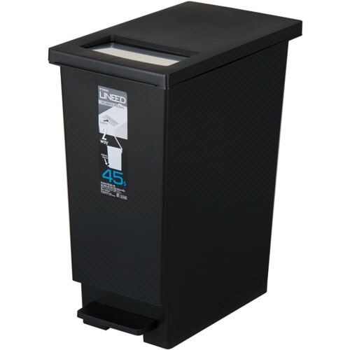 新輝合成 ユニード プッシュ&ペダル 45L ブラック DS-453-045-7 1個