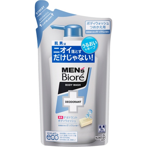 花王 メンズビオレ 薬用デオドラントボディウォッシュ せっけんの香り つめかえ用 380ml 1パック