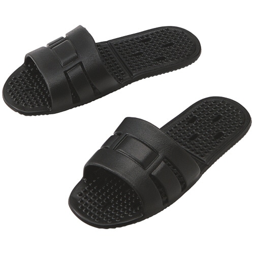 オカザキ　収納袋付携帯ＥＶＡサンダル　ブラック　２４ｃｍ　１足