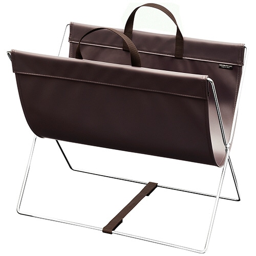 サキ　セルフワゴン　持ち手付　レザー調ＰＶＣ　Ｍ　ブラウン　Ｒ－３５７ＢＲ　１個