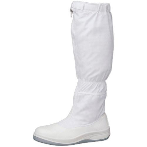 ミドリ安全　ＪＩＳ規格　静電保護靴　クリーンルームシューズ　フード　ホワイト　２４．５ｃｍ　ＭＳＣＲ１２００－Ｈ－２４．５　１足