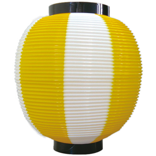 Ｐ・Ｏ・Ｐプロダクツ　ポリ提灯　九寸丸　８８７８　黄白　００９１１２６４２　１個