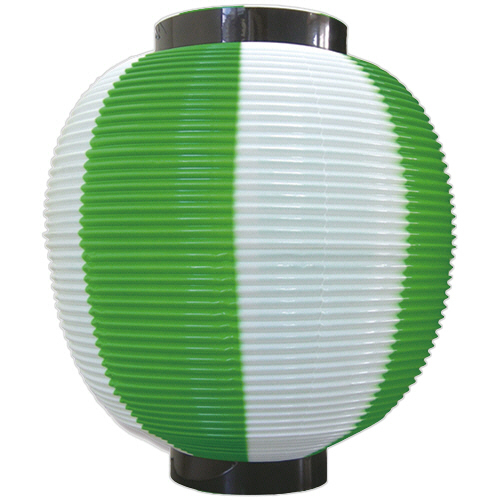 Ｐ・Ｏ・Ｐプロダクツ　ポリ提灯　九寸丸　８８８０　緑白　００９１１２６４４　１個
