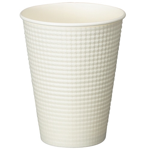 アートナップ エンボスカップ 340ml(11.5オンス) ホワイト 1パック(50個)