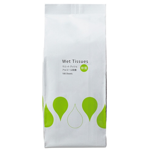 TANOSEE アルコール除菌ウェットティッシュ ボトル詰替用 1パック(100枚)