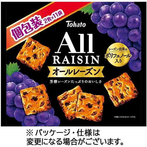 東ハト ファミリーサイズオールレーズン 1パック(22枚:2枚×11袋)
