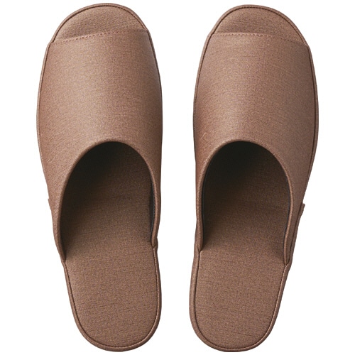 ハピラ　生地調ビニールコンフォートスリッパ　ラスター　ブラウン　ＴＦＢ００８－ＢＲ　１足