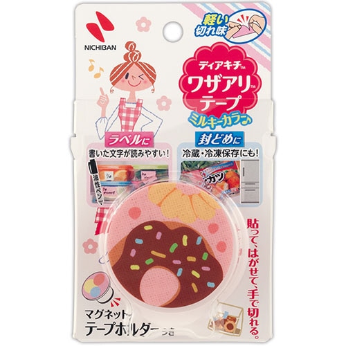 ニチバン ディアキチ ワザアリテープ ミルキーカラー(テープホルダー付) ピンク DK-WAN2511H 1個