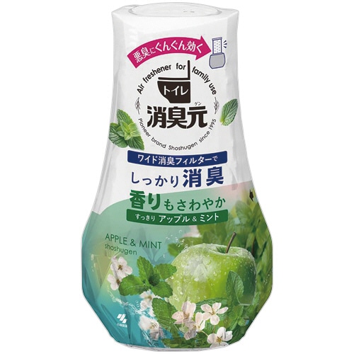小林製薬　トイレの消臭元　すっきりアップル＆ミント　４００ｍＬ　１個