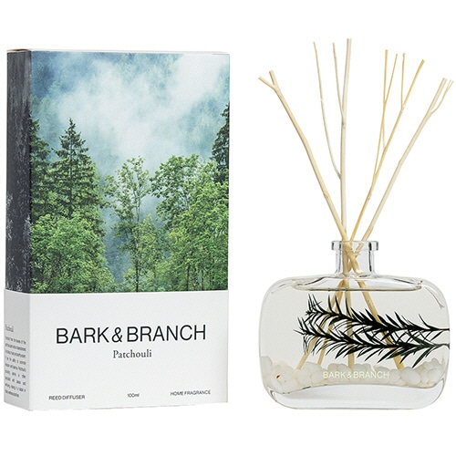 ユーロジャパンエレガンス　ＢＡＲＫ＆ＢＲＡＮＣＨ　リードディフューザー　パチュリ　１００ｍＬ　ＩＤＢＫ０１０２　１セット