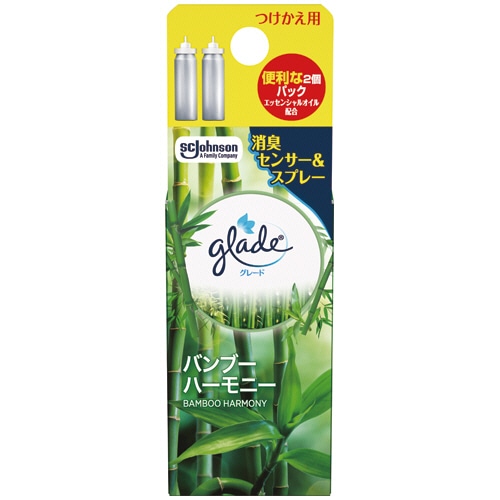 ジョンソン　グレード　消臭センサー＆スプレー　バンブーハーモニー　つけかえ用　１パック（２本）