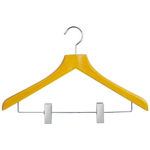 ニーズ　木製ハンガー　木と生活　クリップ　ナチュラル　４３ｃｍ　１本