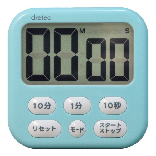 ドリテック 大画面タイマー シャボン6 ブルー T-542BL 1個