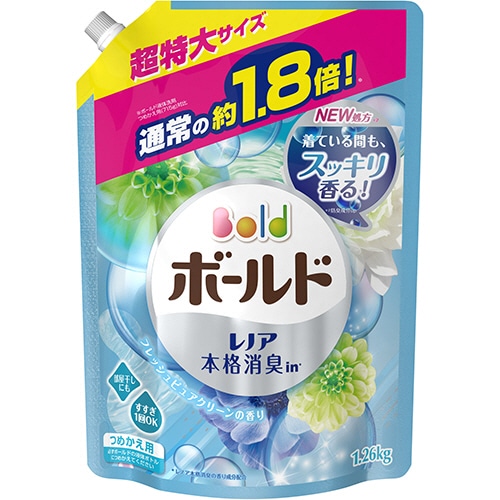 P&G ボールドジェル フレッシュピュアクリーンの香り つめかえ用 超特大 1260g 1パック