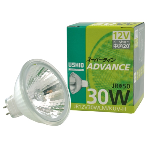 ウシオライティング ハロゲンランプ スーパーラインアドバンス 30W 中角 GU5.3口金 ミラー付 JR12V30WLM/KUV-H 1個