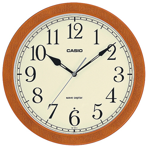 カシオ　電波掛時計　薄茶　ＩＱ－１０２１Ｊ－７ＪＦ　１台