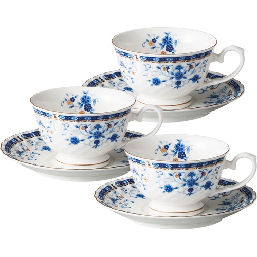 山秀 ビアンカ高台兼用碗皿 1セット(3客)