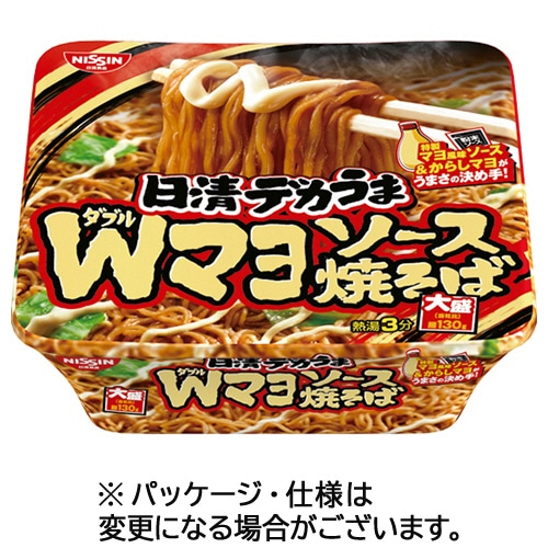 日清食品 日清デカうま Wマヨソース焼そば 153g 1ケース(12食)