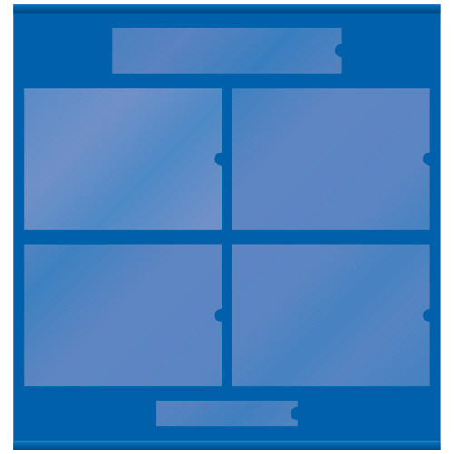 トーグ安全工業　ビニール掲示板　Ａ３ヨコ４枚タイプ　ＢＱ－Ａ３－４　１枚