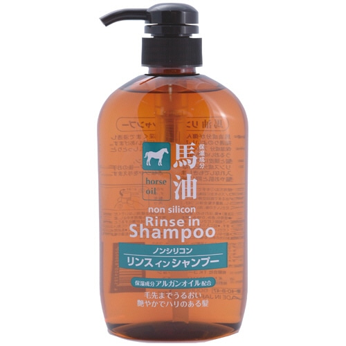 ティケイコーポレーション　馬油　リンスインシャンプー　本体　６００ｍＬ　１本