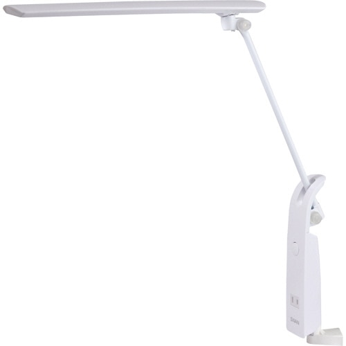 スワン電器 LEDデスクライト クランプ式 14W 1350Lx ホワイト AS-751WH 1台