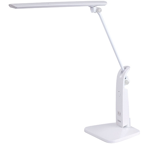 スワン電器 LEDデスクライト スタンド式 14W 1350Lx ホワイト DS-501WH 1台